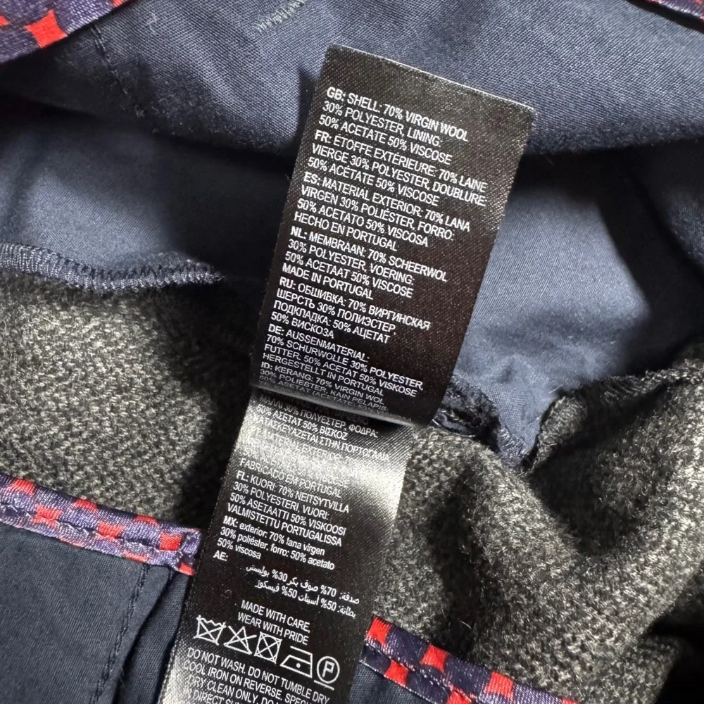 Ted Baker London Wool Blend Tailored Trousers Gray Glen Check Men's‎ 30x31